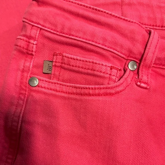 Judy Blue Women's Vibrant Red Straight Leg Jeans - Picture 3 of 5